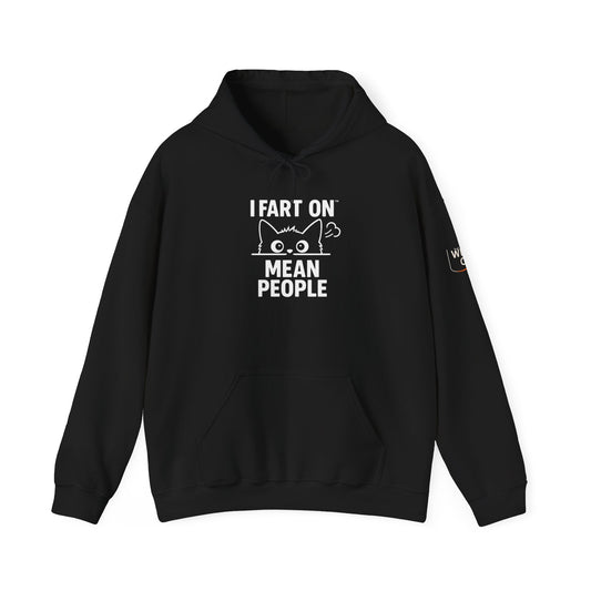 Funny Cat Hoodie - "I Fart On Mean People" Unisex Sweatshirt